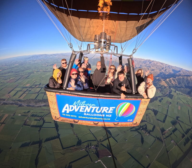 Hot Air balloon Flights from Methven, Mt Hutt Village - A quiet flight over the Canterbury Plains