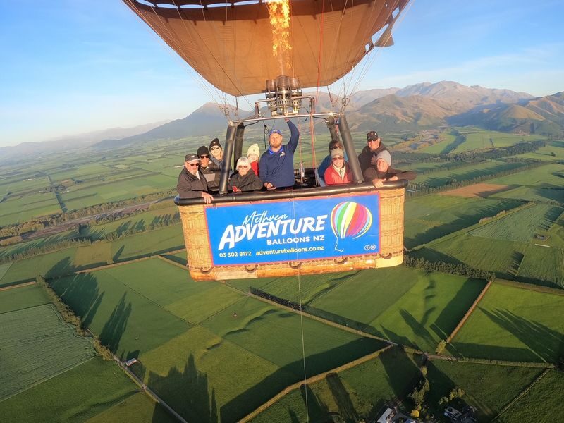Hot Air balloon Flights from Methven, Mt Hutt Village - Landing, pack-down and a simple celebration