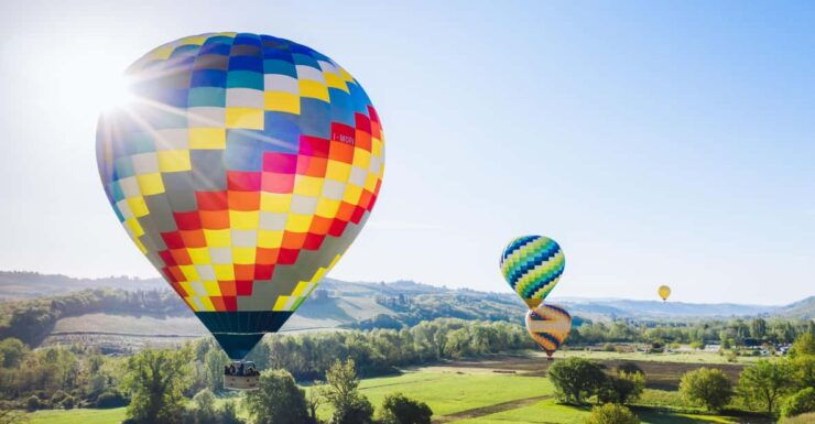 Hot Air Balloon, Pienza, Montalcino, Val Dorcia - Scenic Highlights of the Flight