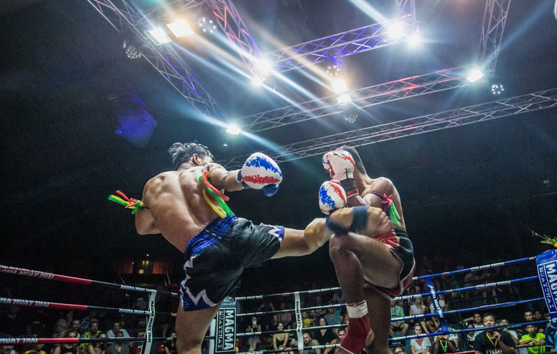 Hua Hin Muay Thai Boxing Stadium - Saturday night, centered on the ring
