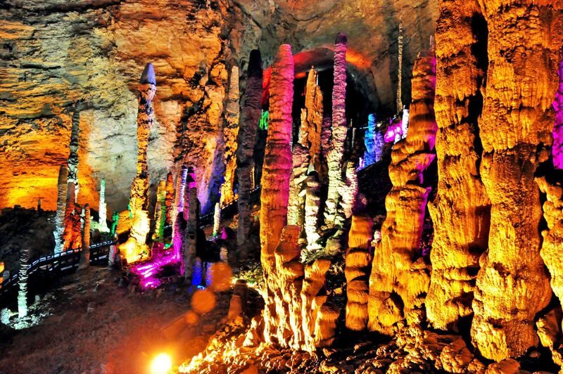 Huanglong Cave Scenic Area - The Formations, the River and Dinghai Shenzhen