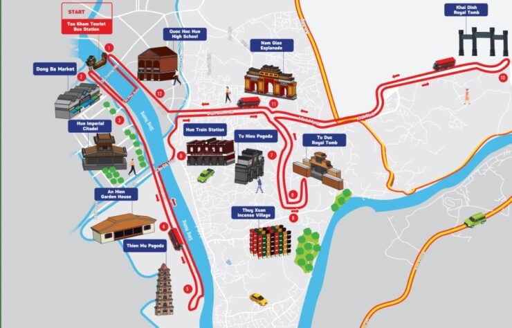 Hue: City Sightseeing Hop-On Hop-Off Bus Tour - Tour Overview