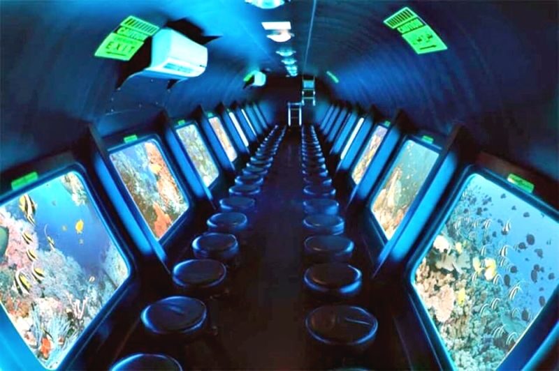 Hurghada Red Sea Half-Day Submarine Adventure - Snorkeling over coral and fish