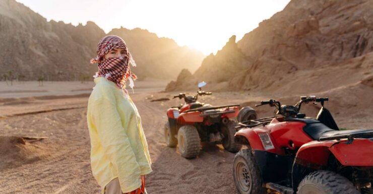 Hurghada: Sunset ATV Quad Tour With Dinner and Show - Tour Duration and Guide Availability