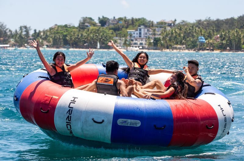Hurricane Inflatable Experience in Boracay - A fast ride over Boracay’s waves