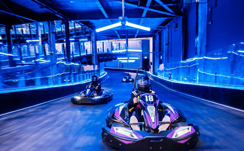 Hyperdrive at The Palawan Sentosa in Singapore - A video-game race on a three-level track