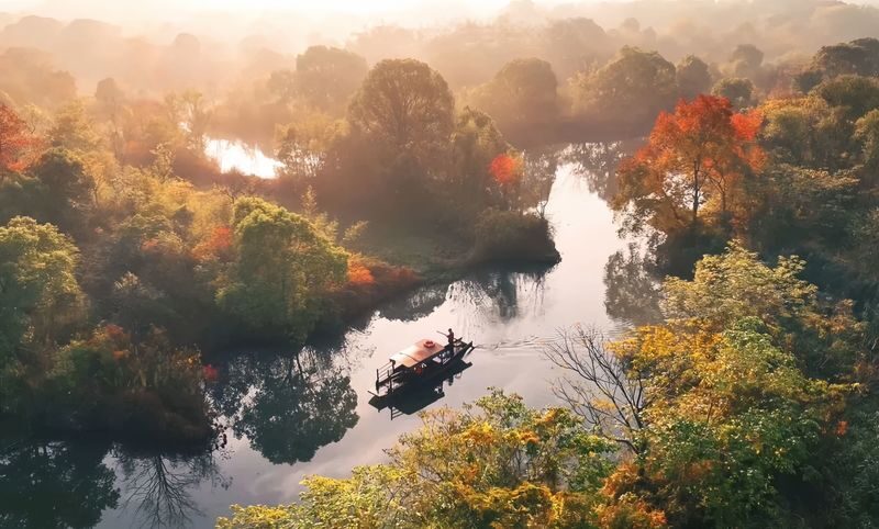 HZ Xixi Natl. Wetland Park Ticket + Rowing Boat Exp. Combo - Xixi Wetland by boat: key points