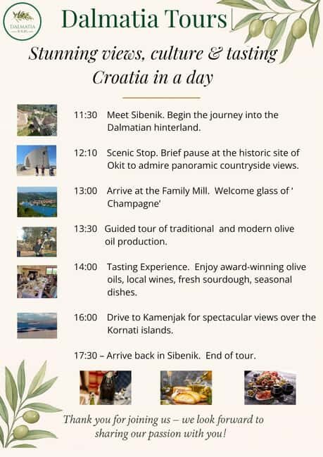ibenik: Croatia in a Day, Vistas, History, Olive Oil, Wine - The Practical Side