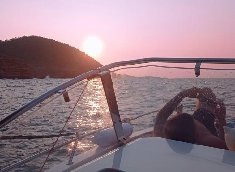 Ibiza: Sunset Tour From the Sea in a Private Boat - Sunset, Swimming, and Paddleboarding