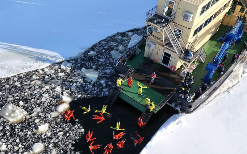 Icebreaker Arktis Cruise with Ice Floating - Aboard a working icebreaker