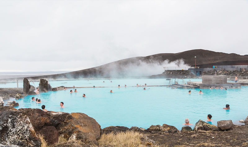 Iceland Golden Circle & Blue Lagoon Day Tour (Crater Lake Geysers & Golden Waterfall) - Kerið crater: a volcanic bowl with a lake
