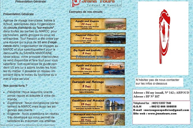 Imperial City Tours Morocco - Pickup Details