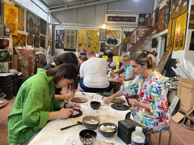 Incense Village, Hat Making, Lacquer & Train Street Full Day - Chuong Conical Hat Village