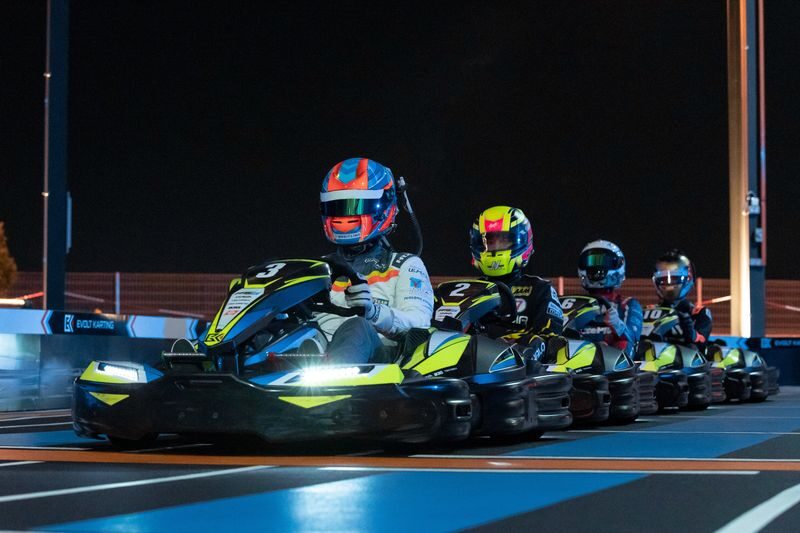 Indoor Electric Go-Karting Experience at Evolt Karting in Shah Alam - The kart, track, and viewing area