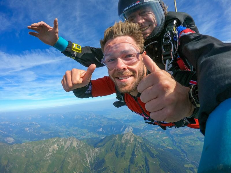 Interlaken: Airplane Skydiving over the Swiss Alps - The 45-second freefall