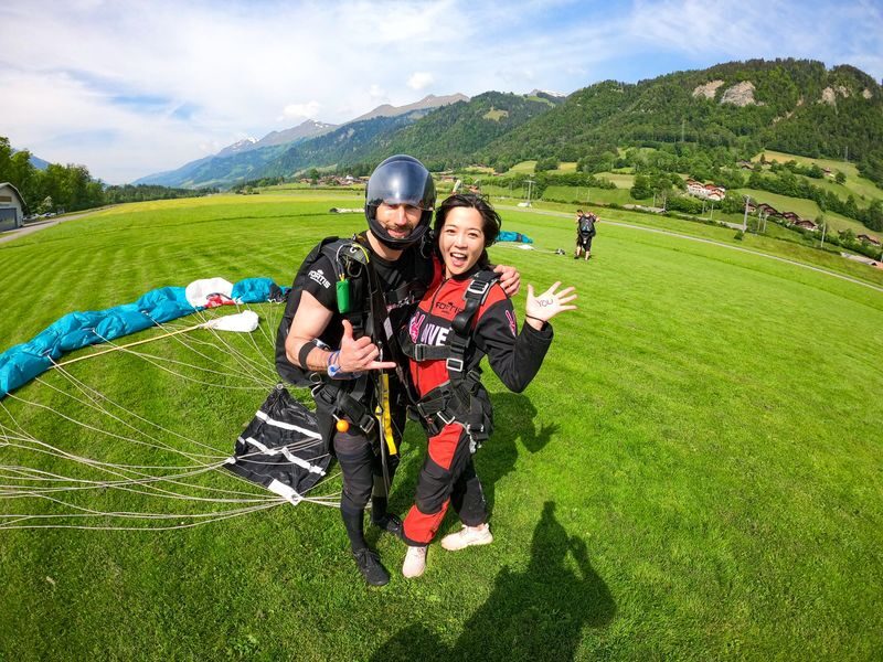Interlaken: Airplane Skydiving over the Swiss Alps - The quieter parachute ride