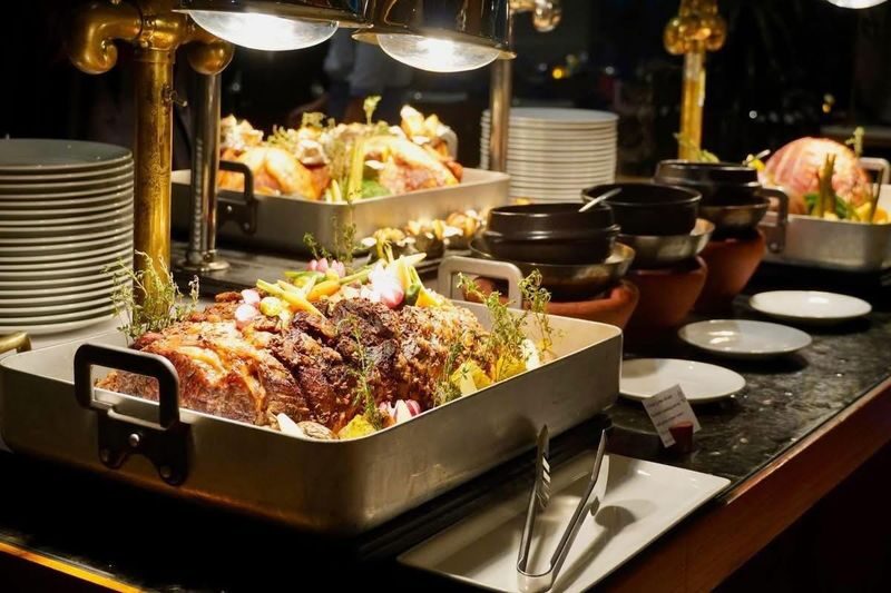 International Buffet At Sheraton Hanoi West Hotel - At The Market, a hotel buffet with many cooking styles