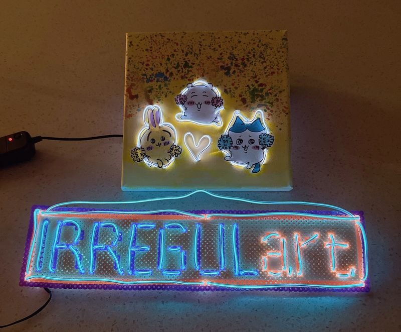 IRREGULart - Tsim Sha Tsui - Neon Electroluminescent Wire Art Workshop - A two-hour craft break in Tsim Sha Tsui