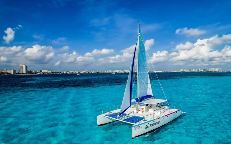 Isla Mujeres Catamaran Adventure with Snorkeling from Cancun - El Meco Reef offers a brief snorkel