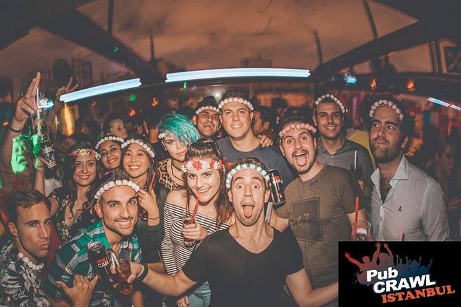 Istanbul Pub Crawl Big Nightout . Rooftop Parties,Party Bus & Nightlife - Meeting and Logistics