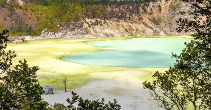 Jakarta: Volcanic White Crater Lakes & Tea Plantations Tour - Key Points