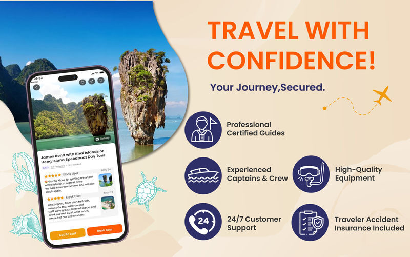 James Bond with Khai Islands or Hong Island Speedboat Day Tour - Hong Island by canoe