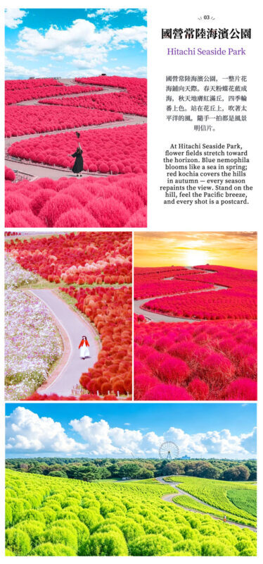 Japans Top 3 Illumination Shows: Ashikaga Flower Park & Ibaraki Ocean View Day Trip (Departing from Tokyo) - Autumn flowers at Hitachi Seaside Park