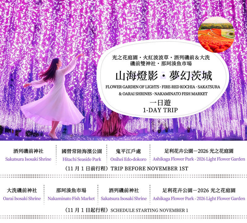 Japans Top 3 Illumination Shows: Ashikaga Flower Park & Ibaraki Ocean View Day Trip (Departing from Tokyo) - Practical details to settle before you go