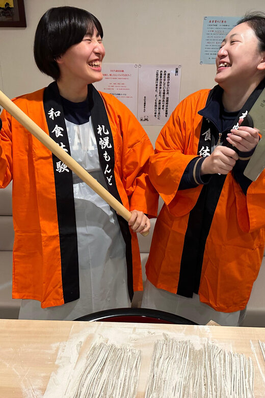 Japanese buckwheat noodle making experience in Sapporo,japan - A Closer Look at the Soba Making Experience