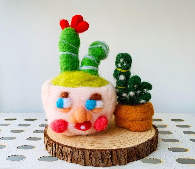 JCCAC Isatisse - Creative Needle Felting Workshop at Shek Kip Mei - What you make with needle and wool