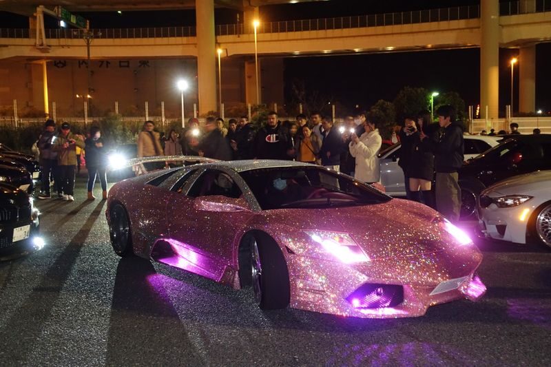 JDM Tokyo Car Meetup Night Tour with JDM Car & Local guided - Rainbow Bridge from the expressway
