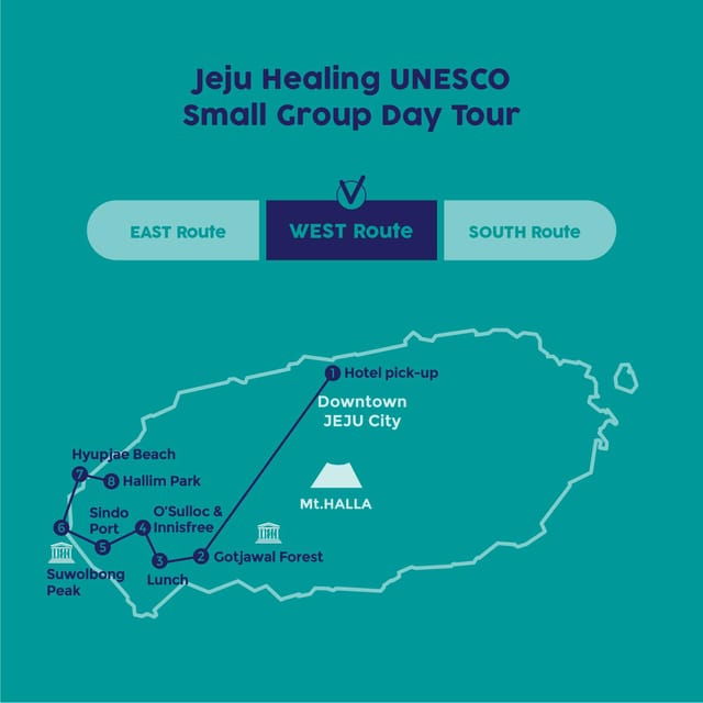 Jeju West: Healing UNESCO Small Group Day Tour - Key Points