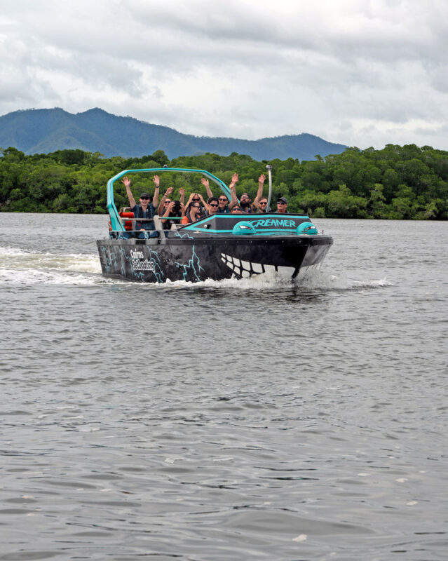 Jet Boat Ride in Cairns - Trinity Inlet, with the throttle open