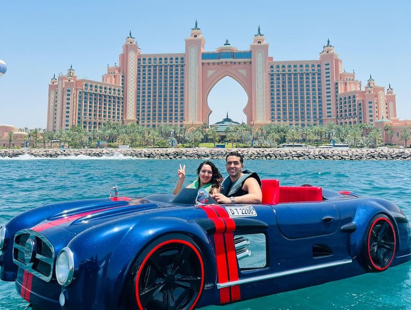 Jetcar Experience with Burj Al Arab View - What happens once you reach the water