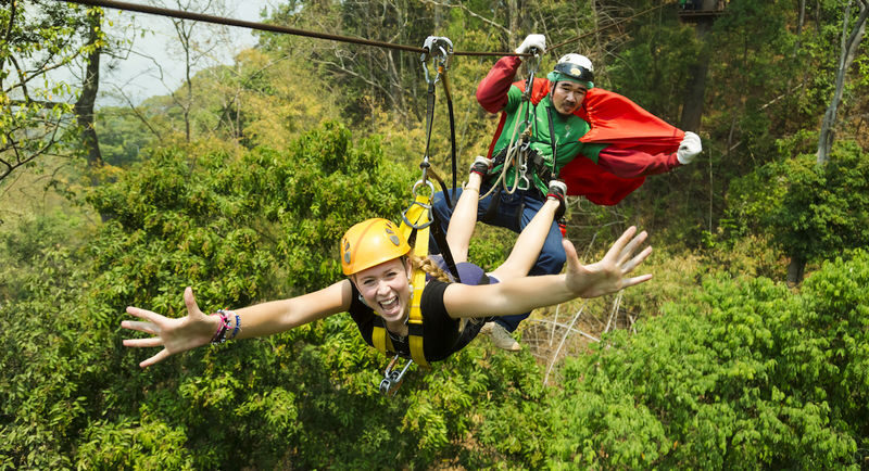 Jungle Flight Zipline Adventure Chiang Mai - Flying above the Doi Saket forest