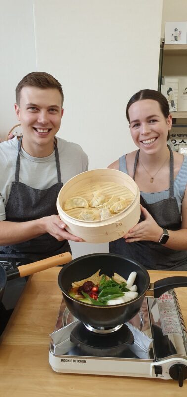 K-Food Cooking Class: Japchae, Tteokbokki, Mandu, Fishcake Soup & De - Timing, arrival and practical details