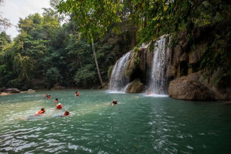 Kanchanaburi: Erawan Waterfall & Train Full-Day Tour - Experiences