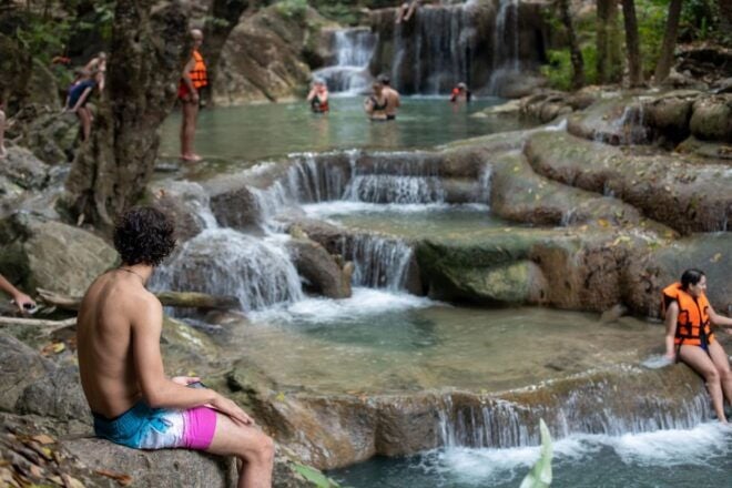 Kanchanaburi: Erawan Waterfall & Train Full-Day Tour - Full Description