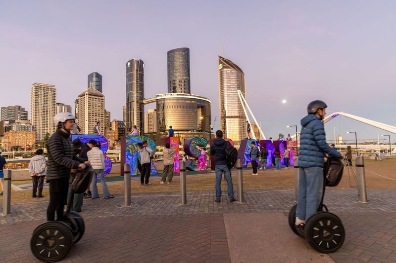 Kangaroo Segway Tours in Brisbane - Getting comfortable on the Segway