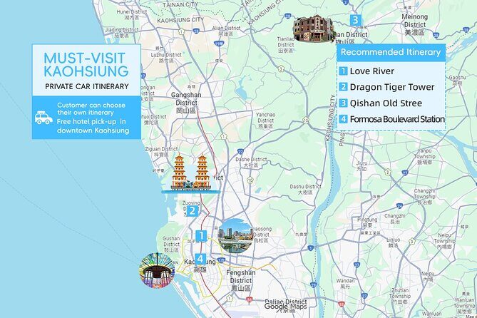 Kaohsiung Private Tour with English-speaking driver - What You Can Expect from the Itinerary