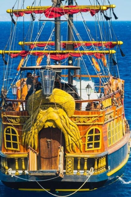 Kardamaina: Pirate Boat Cruise to 3 Bays With BBQ Lunch - Onboard Experience