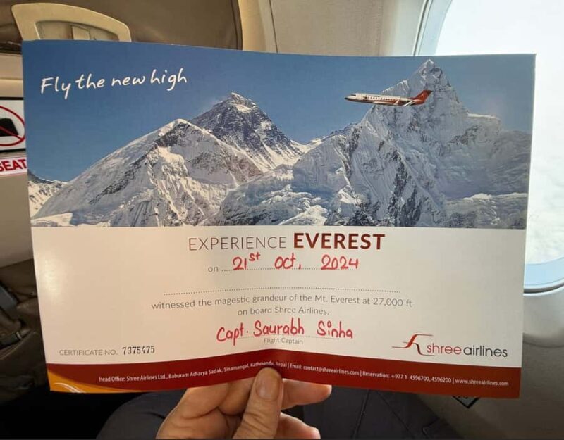 Kathmandu: 1-Hour Scenic Mountain Flight with Transfers - The Authentic Experience You Can Expect