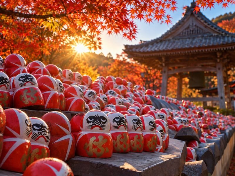 Katsuo-ji Temple Daruma Prayer, Kyoto Arashiyama, Kiyomizu-dera Temple: Lunch can be upgraded to A5 Kuroge Wagyu "Kobe Beef" (Matcha experience included) - Katsuo-ji: Daruma dolls and a wish for success