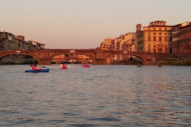 Kayak on the Arno River in Florence Under the Arches of the Old Bridge - Common Questions