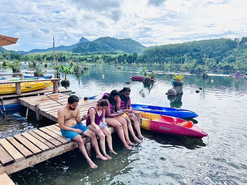 Kayaking Klong Root Viewpoint, Fish Feeding, ATV Ride - Fish feeding, fruit, and the optional field stop