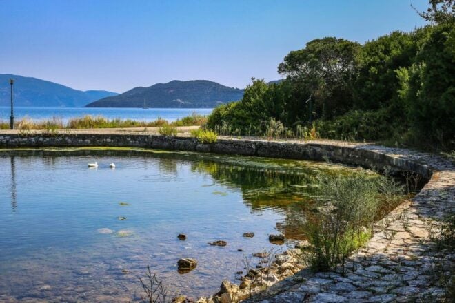 Kefalonia's Natural Retreat: Castles, Hamlets, & Caves - Old Vlachata Village: Stone Houses and Karavomylos Lake