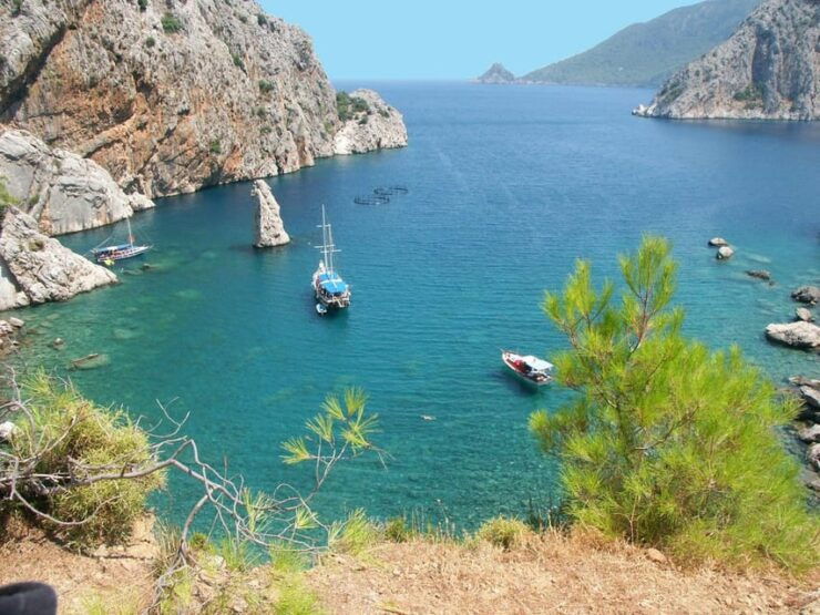 Kemer Porto Genoese-Sazak Bays Boat Trip With Mud Baths - Detailed Itinerary