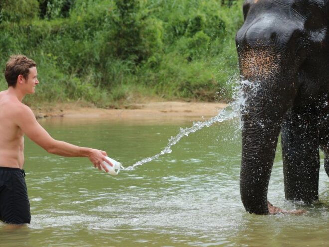Khao Lak: Elephant Bathing and Feeding Tour With Waterfall - Sai Rung Waterfall Visit