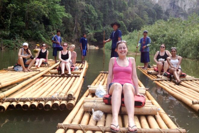Khao Lak: Khao Sok Bamboo Rafting and Elephant Bathing Trip - Visit to a Local Market and Monkey Temple
