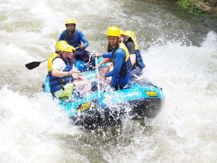 Khao Lak: White Water Rafting, Zipline and Elephant Feeding - Zipline and Rope Bridge Adventure